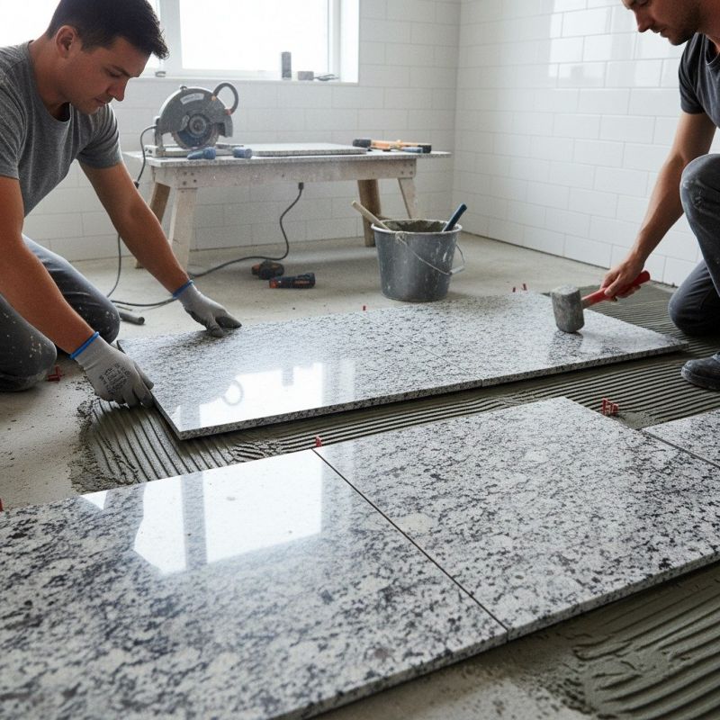 Granite Floor Installation detail